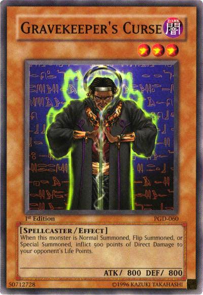1st Edition, Common, Dark, Effect Monster, Pharaonic Guardian, Spellcaster, Unlimited Gravekeeper's Curse [PGD-060] Common - Trading Card World
