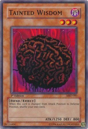 1st Edition, Common, Dark, Effect Monster, Fiend, Metal Raiders, Unlimited Tainted Wisdom [MRD-081] Common - Trading Card World