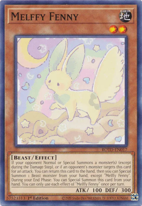 1st Edition, Beast, Common, Earth, Effect Monster, Rise of the Duelist Melffy Fenny [ROTD-EN017] Common - Trading Card World