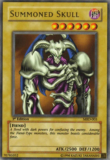 1st Edition, Dark, Fiend, Metal Raiders, Normal Monster, Ultra Rare, Unlimited Summoned Skull [MRD-003] Ultra Rare - Trading Card World