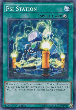 1st Edition, Battle Pack 3: Monster League, Continuous Spell, Shatterfoil Rare, Spell Psi-Station [BP03-EN156] Shatterfoil Rare - Trading Card World