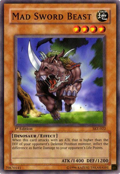 1st Edition, Common, Dinosaur, Earth, Effect Monster, Starter Deck: Kaiba Evolution, Unlimited Mad Sword Beast [SKE-022] Common - Trading Card World