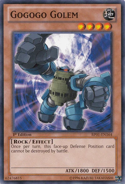 1st Edition, Battle Pack: Epic Dawn, Common, Earth, Effect Monster, Rock, Unlimited Gogogo Golem [BP01-EN164] Common - Trading Card World