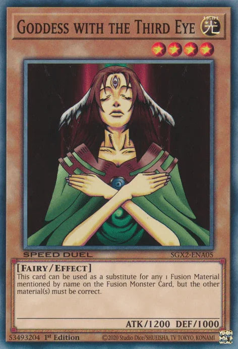1st Edition, Common, Effect Monster, Fairy, Light, Speed Duel GX: Midterm Paradox Goddess with the Third Eye [SGX2-ENA05] Common - Trading Card World
