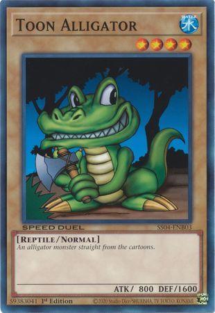 1st Edition, Common, Dark, Normal Monster, Reptile, Speed Duel: Match of the Millennium Toon Alligator [SS04-ENB03] Common - Trading Card World