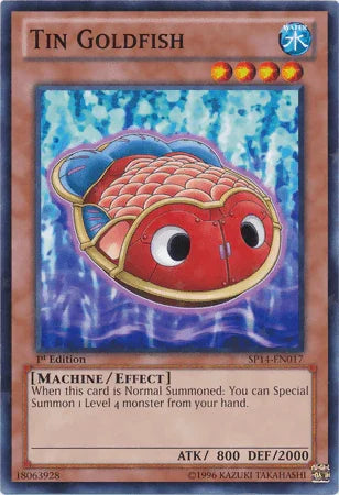 1st Edition, Effect Monster, Machine, Star Pack 2014, Starfoil Rare, Water Tin Goldfish [SP14-EN017] Starfoil Rare - Trading Card World