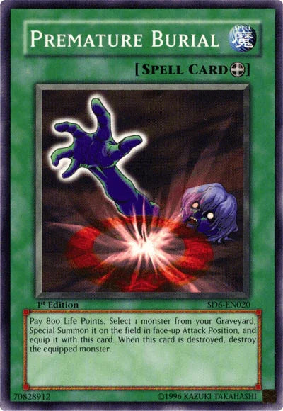 1st Edition, Common, Equip Spell, Spell, Structure Deck: Spellcaster's Judgment, Unlimited Premature Burial [SD6-EN020] Common - Trading Card World