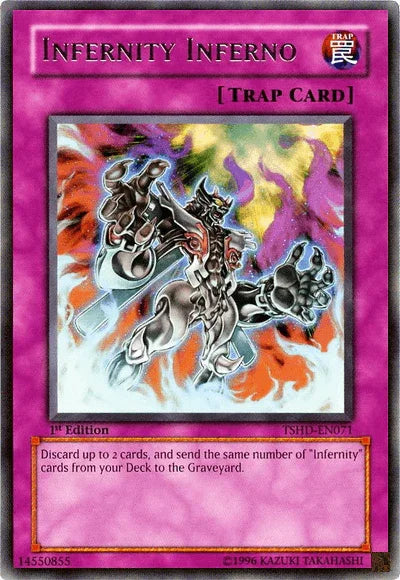 1st Edition, Normal Trap, Rare, The Shining Darkness, Trap, Unlimited Infernity Inferno [TSHD-EN071] Rare - Trading Card World
