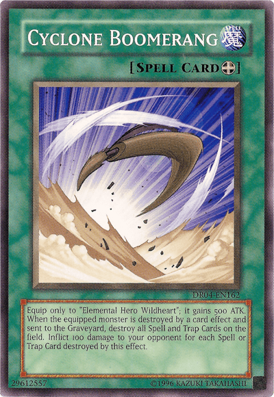 Common, Dark Revelation Volume 4, Equip Spell, Spell, Unlimited Cyclone Boomerang [DR04-EN162] Common - Trading Card World