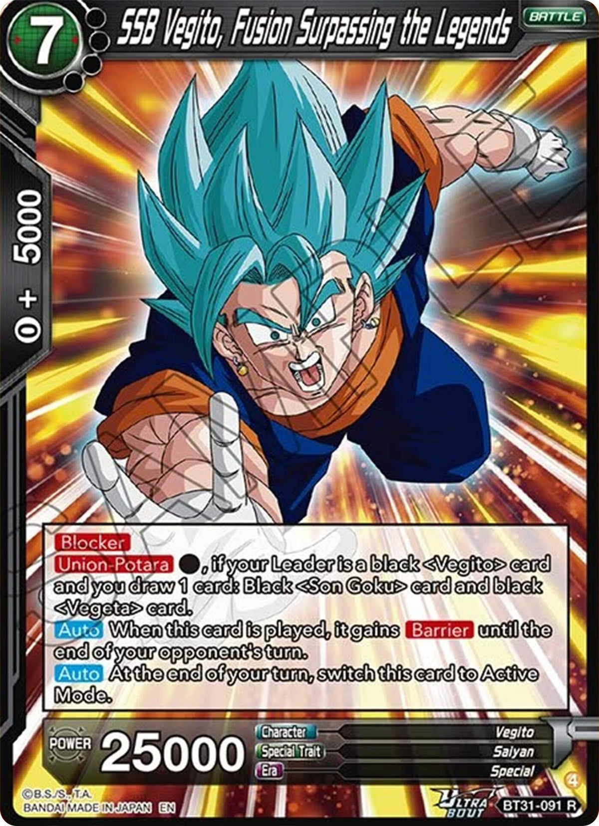 SSB Vegito, Fusion Surpassing the Legends (BT31-091) [Impact Beyond Dimensions]