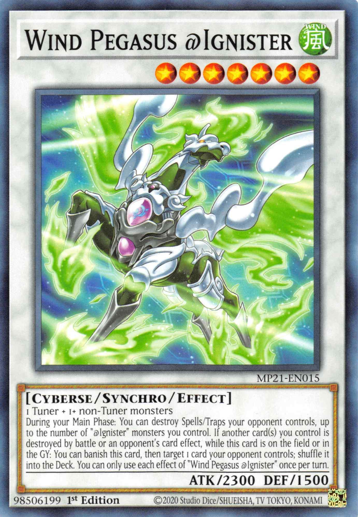 1st Edition, 2021 Tin of Ancient Battles, Common, Cyberse, Synchro/Effect Monster, Wind Wind Pegasus @Ignister [MP21-EN015] Common - Trading Card World