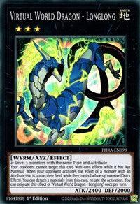 1st Edition, Earth, Phantom Rage, Super Rare, Wyrm, Xyz/Effect Monster Virtual World Dragon - Longlong [PHRA-EN098] Super Rare - Trading Card World