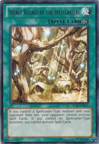 Duelist League Promo, Field Spell, Rare, Spell, Unlimited Secret Village of the Spellcasters (Blue) [DL14-EN013] Rare - Trading Card World