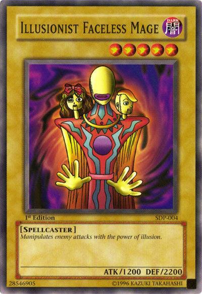 1st Edition, Common, Dark, Normal Monster, Spellcaster, Starter Deck: Pegasus, Unlimited Illusionist Faceless Mage [SDP-004] Common - Trading Card World