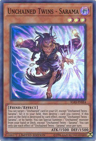 Dark, Effect Monster, Fiend, Ignition Assault, Limited, Super Rare Unchained Twins - Sarama [IGAS-ENSE4] Super Rare - Trading Card World
