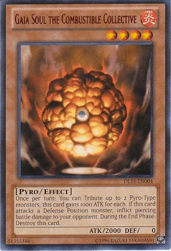 Duelist League Promo, Effect Monster, Fire, Pyro, Rare, Unlimited Gaia Soul the Combustible Collective (Red) [DL15-EN004] Rare - Trading Card World