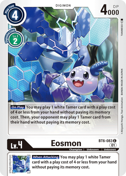 BT6-083, Champion, Common, Digimon, Double Diamond, Unknown, White Eosmon [BT6-083] [Double Diamond] - Trading Card World