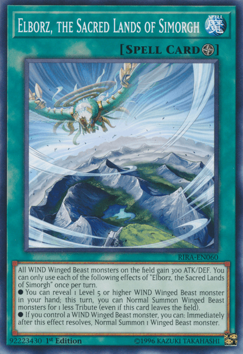 1st Edition, Common, Field Spell, Rising Rampage, Spell, Unlimited Elborz, the Sacred Lands of Simorgh [RIRA-EN060] Common - Trading Card World