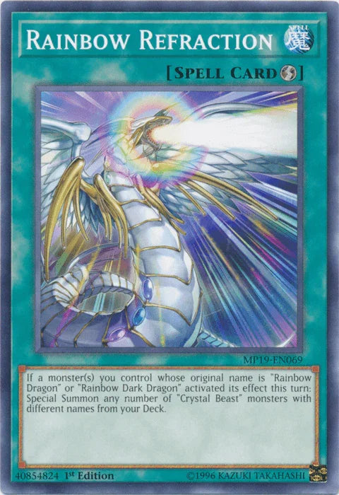 1st Edition, 2019 Gold Sarcophagus Tin Mega Pack, Common, Quick Play Spell, Spell, Unlimited Rainbow Refraction [MP19-EN069] Common - Trading Card World