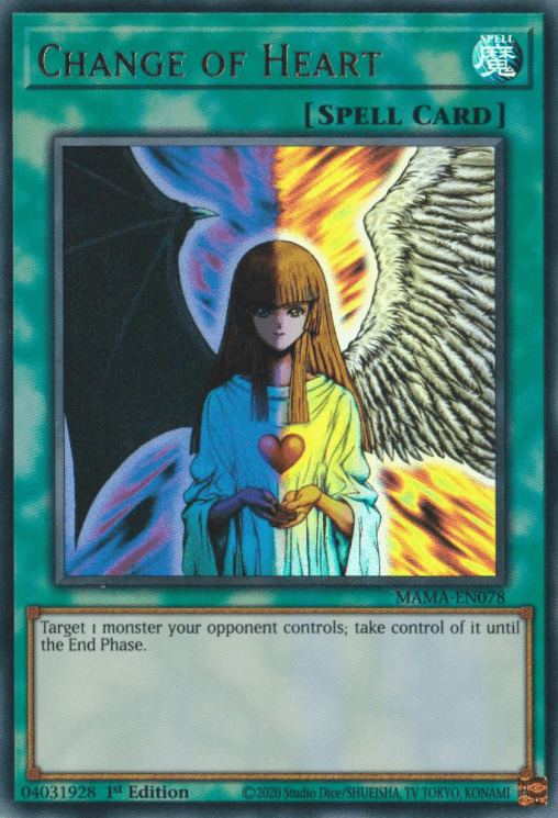 1st Edition, Magnificent Mavens, Normal Spell, Spell, Ultra Rare Change of Heart [MAMA-EN078] Ultra Rare - Trading Card World