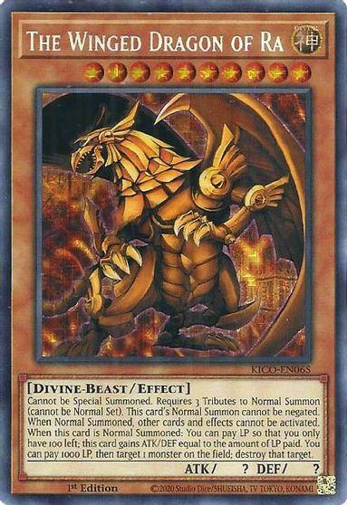 1st Edition, Divine, Divine-Beast, Effect monster, King's Court, Secret Pharaoh's Rare The Winged Dragon of Ra [KICO-EN065] Secret Pharaoh's Rare - Trading Card World