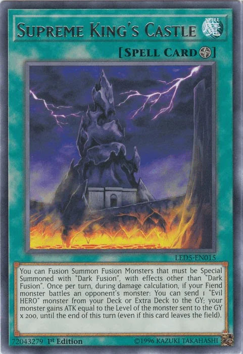 1st Edition, Field Spell, Legendary Duelists: Immortal Destiny, Rare, Spell Supreme King's Castle [LED5-EN015] Rare - Trading Card World