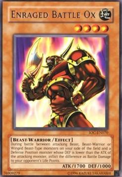 Beast-Warrior, Earth, Effect Monster, Invasion of Chaos, Rare, Unlimited Enraged Battle Ox [IOC-EN070] Rare - Trading Card World