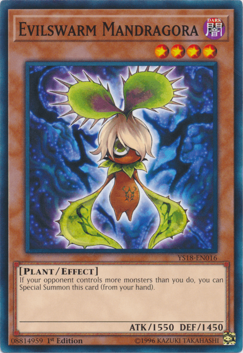 1st Edition, Common, Dark, Effect Monster, Plant, Starter Deck: Codebreaker Evilswarm Mandragora [YS18-EN016] Common - Trading Card World