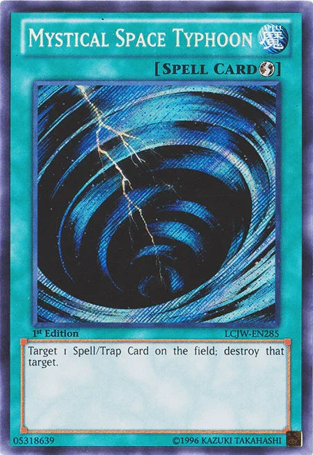 1st Edition, Legendary Collection 4: Joey's World, Quick Play Spell, Secret Rare, Spell Mystical Space Typhoon [LCJW-EN285] Secret Rare - Trading Card World