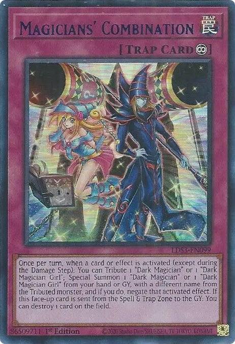 1st Edition, Continuous Trap, Legendary Duelists: Season 3, Trap, Ultra Rare Magicians' Combination (Blue) [LDS3-EN099] Ultra Rare - Trading Card World