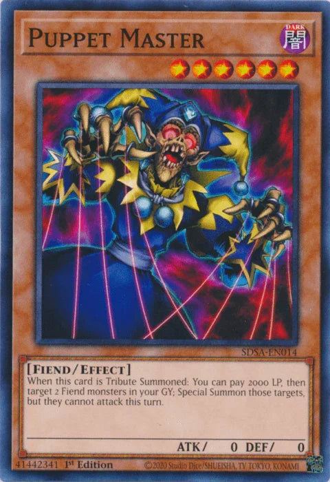 1st Edition, Common, Dark, Effect Monster, Fiend, Structure Deck: Sacred Beasts Puppet Master [SDSA-EN014] Common - Trading Card World