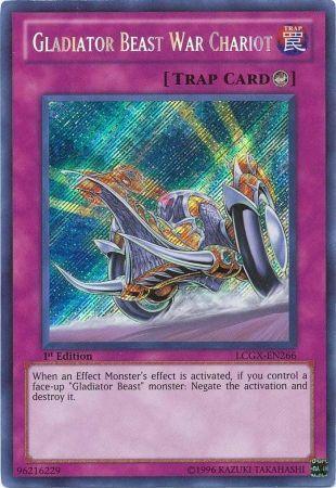 1st Edition, Counter Trap, Legendary Collection 2, Secret Rare, Trap, Unlimited Gladiator Beast War Chariot [LCGX-EN266] Secret Rare - Trading Card World