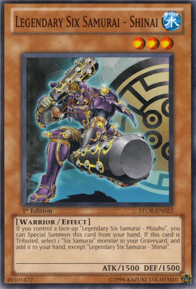 1st Edition, Common, Effect Monster, Storm of Ragnarok, Unlimited, Warrior, Water Legendary Six Samurai - Shinai [STOR-EN023] Common - Trading Card World