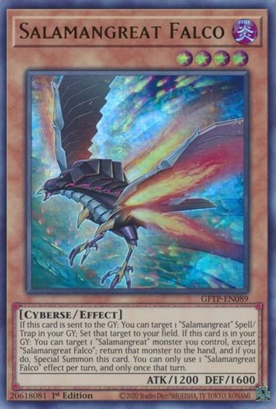 1st Edition, Cyberse, Effect Monster, Fire, Ghosts from the Past, Ultra Rare Salamangreat Falco [GFTP-EN089] Ultra Rare - Trading Card World