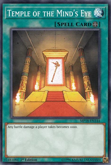 1st Edition, 2018 Mega-Tins Mega Pack, Common, Field Spell, Spell Temple of the Mind's Eye [MP18-EN144] Common - Trading Card World