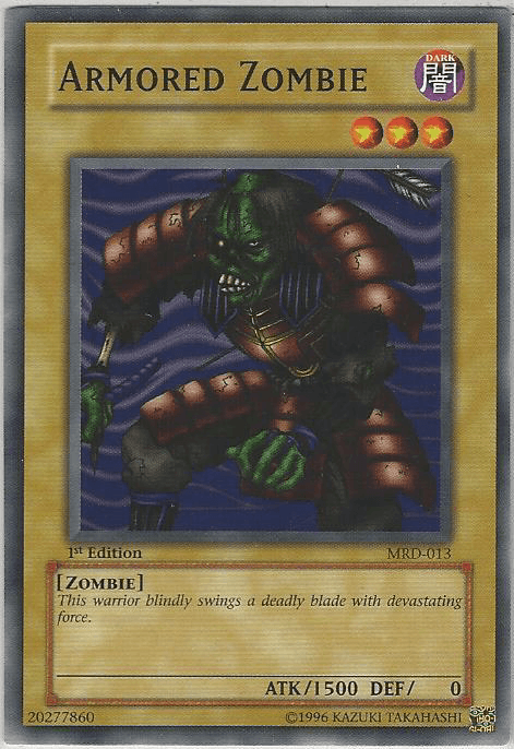 1st Edition, Common, Dark, Metal Raiders, Normal Monster, Unlimited, Zombie Armored Zombie [MRD-013] Common - Trading Card World