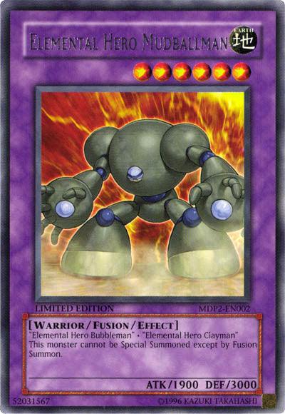 Earth, Fusion/Effect Monster, Limited, McDonald's Promo Series 2, Rare, Warrior Elemental Hero Mudballman [MDP2-EN002] Rare - Trading Card World
