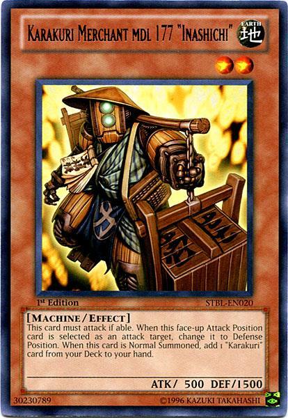 1st Edition, Earth, Effect Monster, Machine, Rare, Starstrike Blast, Unlimited Karakuri Merchant mdl 177 Inashichi [STBL-EN020] Rare - Trading Card World