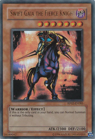 Dark, Effect Monster, Retro Pack 2, Ultra Rare, Unlimited, Warrior Swift Gaia the Fierce Knight [RP02-EN085] Ultra Rare - Trading Card World