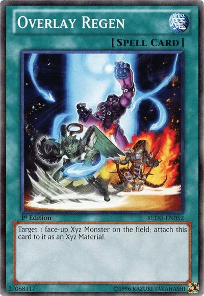 1st Edition, Common, Normal Spell, Return of the Duelist, Spell, Unlimited Overlay Regen [REDU-EN052] Common - Trading Card World