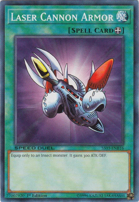 1st Edition, Common, Equip Spell, Speed Duel: Ultimate Predators, Spell Laser Cannon Armor [SS03-ENB16] Common - Trading Card World