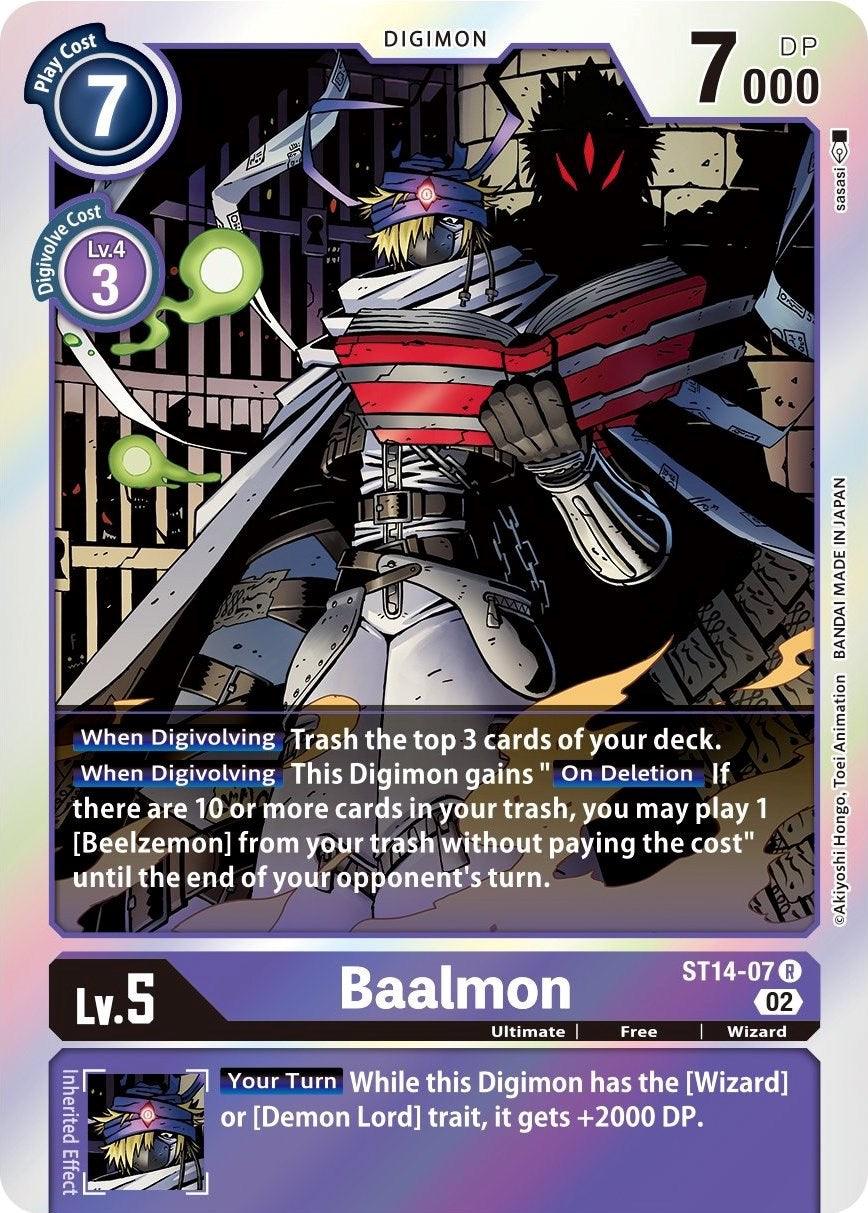 Digimon, Free, Purple, Rare, ST14-07, Starter Deck: Beelzemon Advanced Deck Set, Ultimate, Wizard Baalmon [ST14-07] [Starter Deck: Beelzemon Advanced Deck Set] - Trading Card World