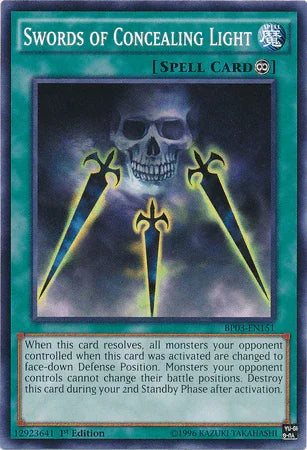 1st Edition, Battle Pack 3: Monster League, Common, Continuous Spell, Spell Swords of Concealing Light [BP03-EN151] Common - Trading Card World