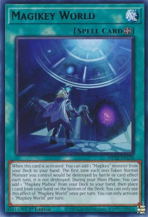 1st Edition, 2022 Tin of the Pharaoh's Gods, Field Spell, Rare, Spell Magikey World [MP22-EN158] Rare - Trading Card World