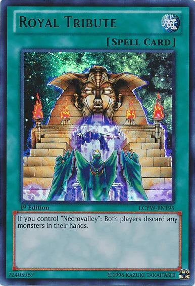 1st Edition, Legendary Collection 3: Yugi's World, Normal Spell, Spell, Ultra Rare, Unlimited Royal Tribute [LCYW-EN195] Ultra Rare - Trading Card World