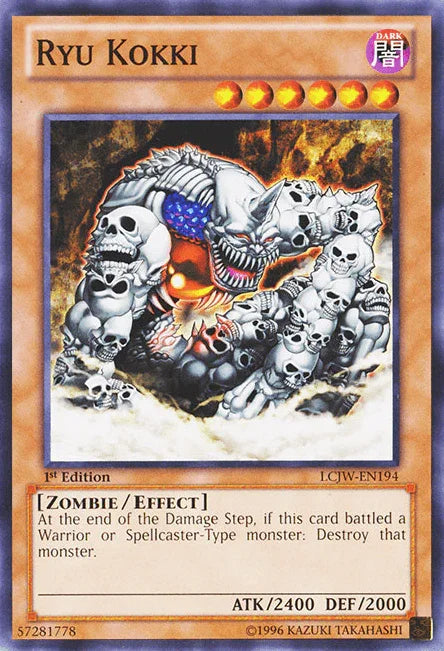 1st Edition, Common, Dark, Effect Monster, Legendary Collection 4: Joey's World, Zombie Ryu Kokki [LCJW-EN194] Common - Trading Card World