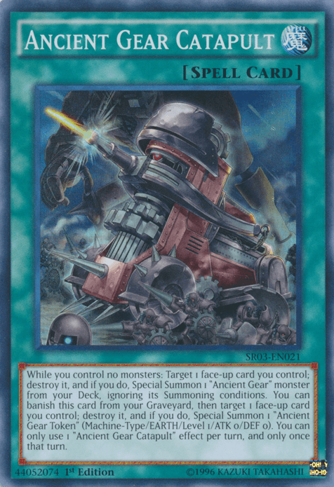 1st Edition, Normal Spell, Spell, Structure Deck: Machine Reactor, Super Rare, Unlimited Ancient Gear Catapult [SR03-EN021] Super Rare - Trading Card World
