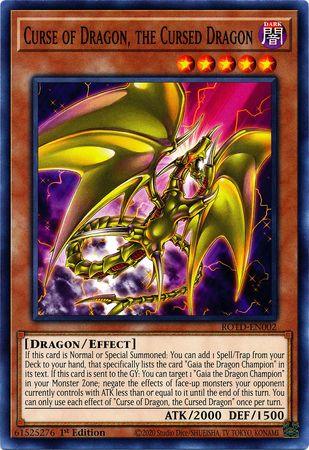 1st Edition, Common, Dark, Dragon, Effect Monster, Rise of the Duelist Curse of Dragon, the Cursed Dragon [ROTD-EN002] Common - Trading Card World