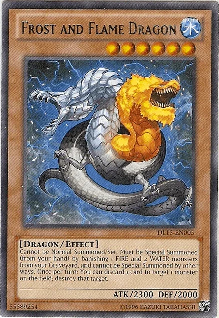 Dragon, Duelist League Promo, Effect Monster, Rare, Unlimited, Water Frost and Flame Dragon (Green) [DL15-EN005] Rare - Trading Card World