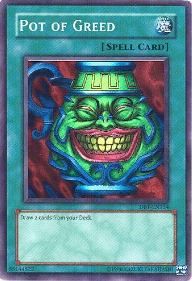 Dark Beginning 1, Normal Spell, Spell, Super Rare, Unlimited Pot of Greed [DB1-EN134] Super Rare - Trading Card World